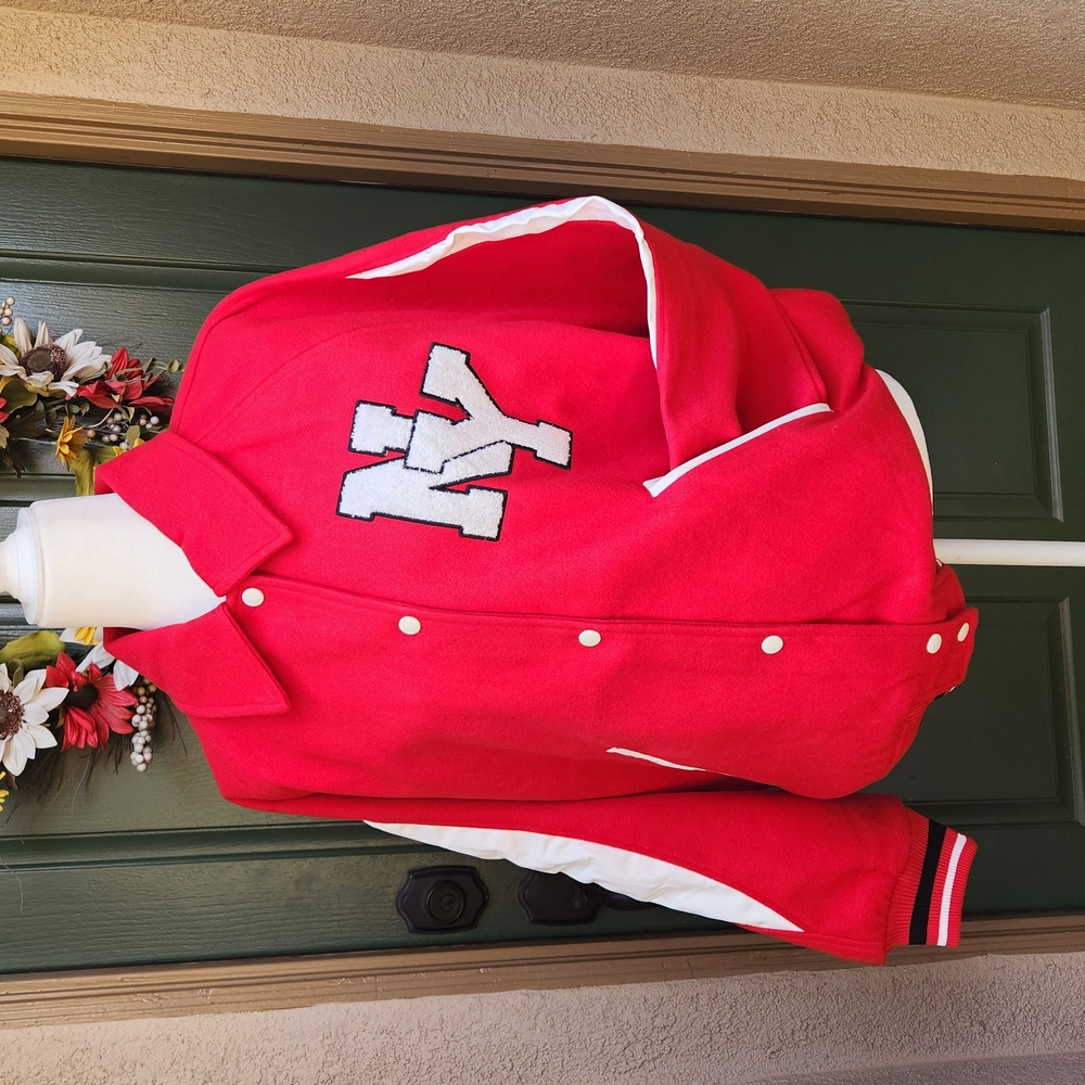 Ladies Red Varsity Jacket - Picture 5 of 5